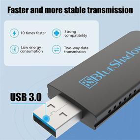 img 1 attached to 🔌 Адаптер Blueshadow USB WiFi 1300M - Двухдиапазонный 2.4G/5G Мини Wi-Fi ac без проводов для настольного ПК с выносной антенной с высокой усиленностью - совместим с Windows