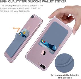 img 1 attached to 📱 Ultra Slim Phone Card Holder - 6 Pack Self Adhesive Stick Credit Card Holder TPU Silicone On Back of Wallet Pocket Pouch Compatible with iPhone 11, Samsung Galaxy, LG, HTC, Motorola Phone Case