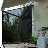 🌞 dulepax rv awning side shade - 9'x7' sun shade with black knife coated mesh screen, complete accessories included - blocks 86% of uv rays - 3 year warranty logo