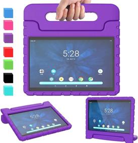 img 4 attached to 👧 AVAWO Kids Case for Android Tablet Onn 10.1" 2019 (ONLY for Model: ONA19TB003, NOT 2020) - Lightweight Shockproof Handle Stand Case for Onn 10.1" Android Tablet (Fits 2019 Model), Purple