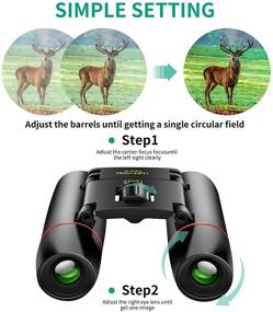 img 1 attached to 👀 POLDR 12X25 Small Pocket Binoculars: Compact Binoculars for Adults and Kids - Ideal for Bird Watching, Concerts, Theater, and Opera