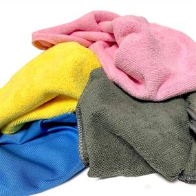 img 2 attached to 🧺 1-Pound Mix of Eurow Absorbent Microfiber Cleaning Cloth Reusable Rags - Ideal for All-Purpose Cleaning