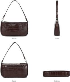 img 1 attached to 👜 Мини-сумки с крокодиловым узором: стильные небольшие плечевые сумки для женщин