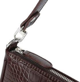 img 2 attached to 👜 Мини-сумки с крокодиловым узором: стильные небольшие плечевые сумки для женщин