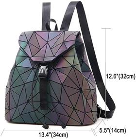 img 2 attached to Geometric Luminous Handbags Holographic Irredescent