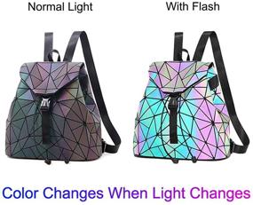 img 3 attached to Geometric Luminous Handbags Holographic Irredescent