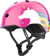 noggn rainbow unicorn bike helmet: ideal protection for baby, kids, and adults - 3 sizes available for infants, children, and women & girls 14+ - perfect for bicycles, scooters, and skateboards logo