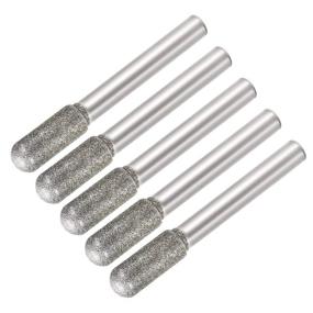 img 4 attached to 💎 High-Quality Diamond Burrs Bits for Glass, Stone, and Ceramic | 120 Grit | 1/4" Shank | 8mm Cylinder Ball Nose | Pack of 5