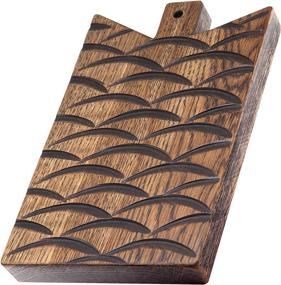 img 4 attached to 🪓 Premium Handmade Solid Oak Wood Cutting Board for Kitchen - Perfect Housewarming Gift for Chopping & Serving Vegetables, Fruit, Cheese, Bread, Charcuterie Platter - 9.45x5.9x0.78''