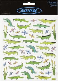 img 1 attached to Tattoo King SK129MC-4252 Alligator Fun Multi-Colored Stickers