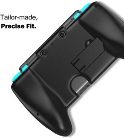 img 3 attached to 🎮 MoKo Handle Grip for Nintendo New 2DS XL - Anti-Slip Protective Grip & Stand (Black)