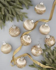 img 3 attached to Set of 12 Shatterproof Christmas Balls Ornaments - Large Hanging 🎄 Decorative Xmas Balls for Holiday Wedding Party, Xmas Tree Decoration - Champagne