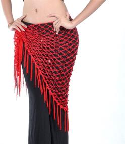 img 2 attached to 🎁 BellyLady Egyptian Triangle Shawl Hip Scarf - Perfect Christmas Gift Idea for Belly Dance