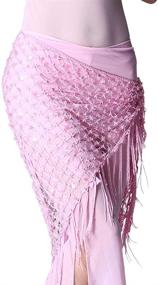 img 4 attached to 🎁 BellyLady Egyptian Triangle Shawl Hip Scarf - Perfect Christmas Gift Idea for Belly Dance