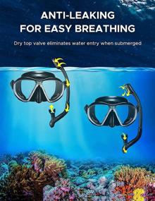 img 3 attached to Snorkeling Panoramic Tempered Adjustable Breathing