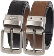 👖 levis reversible beveled medium inch boys belts: versatile and stylish accessories logo