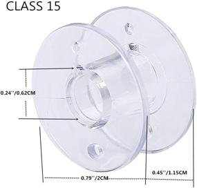 img 1 attached to 🧵 Valar Dohaeris 25 Transparent Class 15 Bobbins and 60-Inch Measure Tape Set with Storage Box - Organizer for Sewing Machines by Brother, Janome, Pfaff, Singer, Babylock, Kenmore