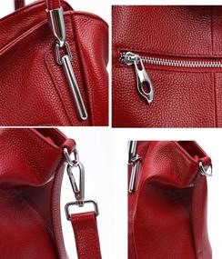 img 1 attached to Stylish HESHE Leather Handbags and Wallets for Women's Designer Totes