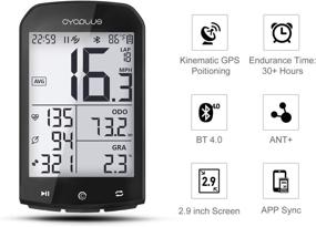 img 1 attached to CYCPLUS Bike Computer Set: Speed Sensor, Mount, and Wireless Odometer - Waterproof ANT+ Bluetooth MTB Tracker