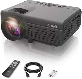 img 4 attached to 📽️ Asnish Mini Projector: Portable Bluetooth Home Theater with 50000 Hrs Lamp Life, Full HD 1080P Supported - Compatible with TV Stick, Switch, Laptop, PS5,TF, USB, VGA, HDMI (Black)