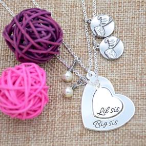 img 3 attached to 👭 O.RIYA Pinky Promise Stainless Steel Necklace Set - Big Sis & Lil Sis, Silver Plated