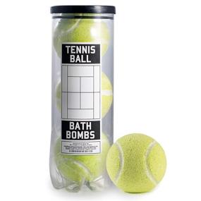img 4 attached to 🎾 Теннисные шары для ванны - 3 пакета крупных, 6 унций ароматных шариков для ванны - Идеальный подарок для теннисистов, женщин, девочек, дней рождения, тренеров, соперников, партнеров по паре, теннисистов старших классов, женских лиг.