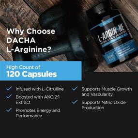 img 2 attached to Top-Quality L Arginine Supplement - 1920 MG, 120 VCAPS: AAKG Nitric Oxide Booster, L-Citrulline HCL, Beta Alanine, Essential Amino Acids for Energy, Muscle Growth, Heart Health, Vascularity & Stamina