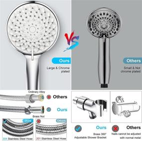 img 1 attached to 🚿 High Pressure Detachable Shower Head with Handheld - 6 Modes, Extra Long Hose and 360° Adjustment