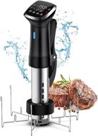 sous vide precision cooker with folding stainless steel rack, accurate 🍗 temperature digital timer, ultra-quiet - ideal for cooking steak, meat, chicken & more! logo