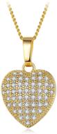 yhliso love heart necklace: round cz diamond cluster crystal pendant - elegant choker mother jewelry for women logo