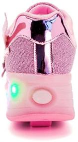img 1 attached to Ehauuo Unisex Kids LED Light up Retractable Roller Skate Sneaker: Flashing Wheel Shoes for Girls and Boys