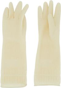 img 1 attached to 🧤 All Natural Latex Rubber Gloves – 3 Pairs, Large Size, Reusable and Durable for Household Cleaning – No Artificial Coloring, Non-Sticky, Ideal for All Household Chores (L)