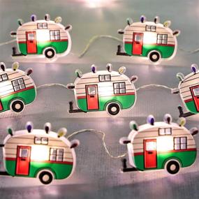 img 3 attached to 🚐 Revelbunny RV String Lights: 10ft Camper Van/Cartoon RV with Timer and Remote Control - Battery/USB Operated Decorative Fairy Lights for Kids, Bedroom, Picnic, Holiday, Party