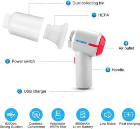 img 2 attached to 🧹 Wadeo Rechargeable Handheld Cordless Cleaning Device