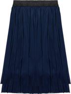 kidpik solid mesh skirt navy logo