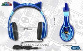 img 1 attached to 🎧 PJ Masks Catboy Kids Headphones - Adjustable Headband, Stereo Sound, 3.5mm Jack, Wired Tangle-Free Headphones for Kids with Volume Control - Over Ear Children's Headphones for School, Home, and Travel