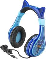 🎧 pj masks catboy kids headphones - adjustable headband, stereo sound, 3.5mm jack, wired tangle-free headphones for kids with volume control - over ear children's headphones for school, home, and travel logo