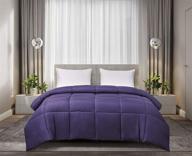 🛏️ purple king size all season hypoallergenic microfiber down alternative comforter with lightweight solid design - polyester fill by blue ridge home fashions logo