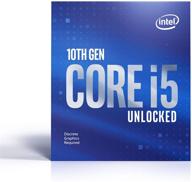 intel core i5-10600kf 6-core desktop processor up to 4.8 ghz unlocked without graphics lga 1200 (intel 400 series chipset) 125w logo