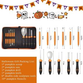 img 2 attached to 🎃 TrumLandy Pumpkin Carving Kit: Ultimate Tools for Jack-O-Lantern Creation - Storage Bag Included!