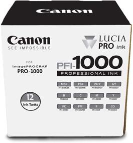 img 1 attached to 🖨️ Комплект из 12 красок Canon PFI-1000 высокого качества, компактный размер: улучшите свой опыт печати