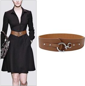 img 3 attached to 👗 Vintage Interlock Women's Belt Accessories by JASGOOD - 41-46 Inch Fashion