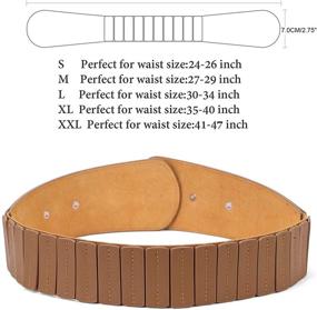 img 1 attached to 👗 Vintage Interlock Women's Belt Accessories by JASGOOD - 41-46 Inch Fashion