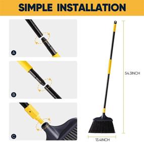 img 1 attached to 🧹 Yocada Commercial Grade Outdoor Broom - Ideal for Courtyard, Garage, Lobby, Market, Floor, Home, Kitchen, Office, Pet Hair and Rubbish - 54 Inches