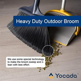 img 2 attached to 🧹 Yocada Commercial Grade Outdoor Broom - Ideal for Courtyard, Garage, Lobby, Market, Floor, Home, Kitchen, Office, Pet Hair and Rubbish - 54 Inches