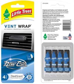 img 3 attached to 🚗 Long-Lasting Little Trees Car Air Freshener, Vent Wrap, Invisibly Fresh! New Car Scent, 16 count (4) 4-Packs