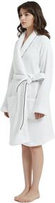 img 1 attached to Womens Elegant Bathrobe Length Ladies