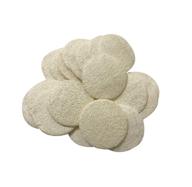 🧽 20 pack of natural facial loofah pads: exfoliating round discs for gentle skin scrubbing logo