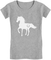 🐎 tstars horse horses fitted t shirt: girls' clothing for tops, tees & blouses - stylish and comfortable! logo