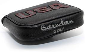 img 1 attached to USA Square Mallet Putter Headcover by Barudan Golf: Magnetic Putter Cover for Men - Patriotic Black for Scotty Cameron 6M DB, Taylormade Spider Tour, TM Spider, Ping - Club Protector